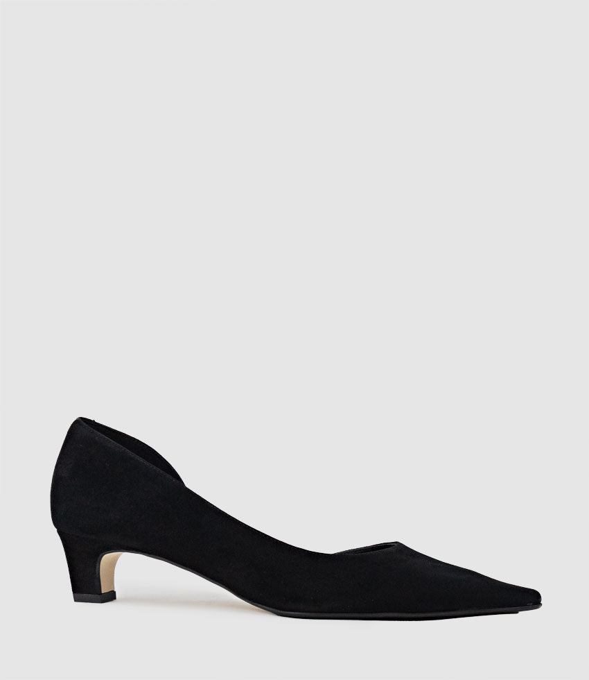 BASTILLA40 DOrsay Pump in Black Suede