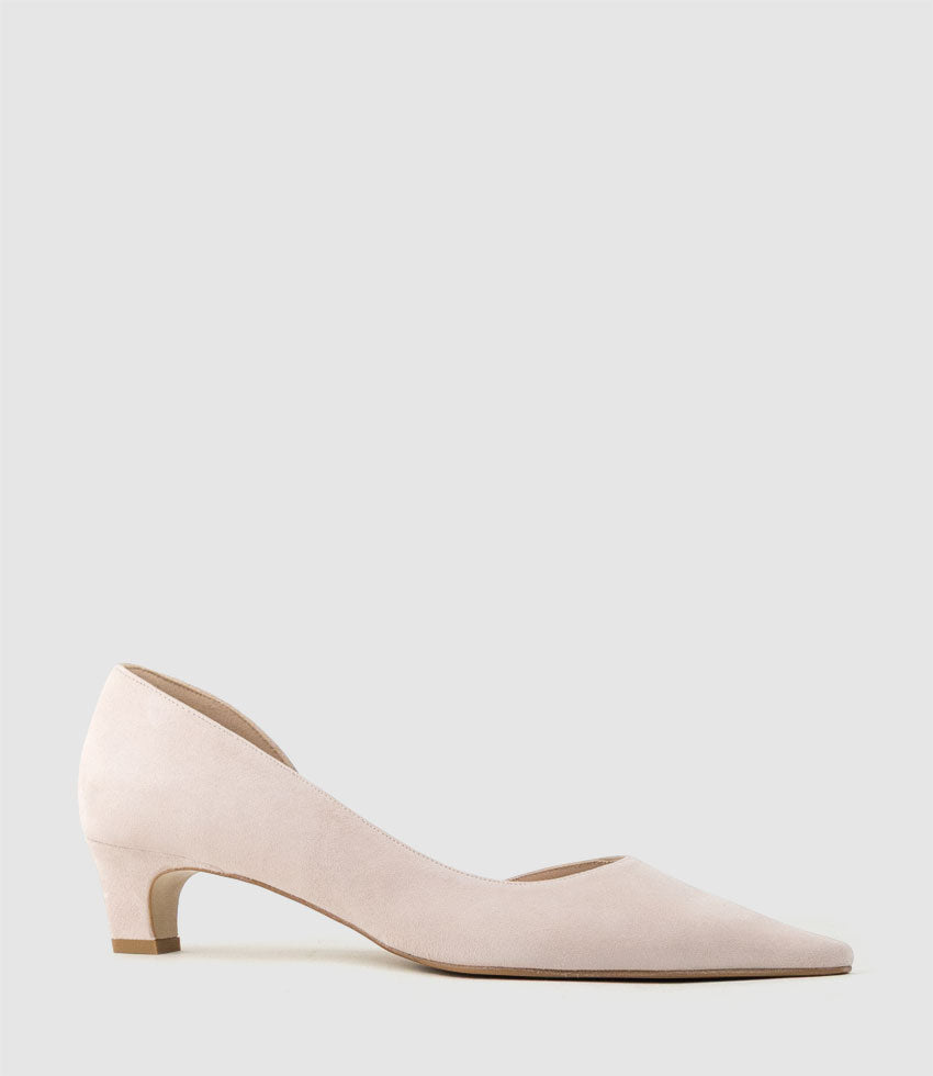 BASTILLA40 DOrsay Pump in Nude Suede - Edward Meller