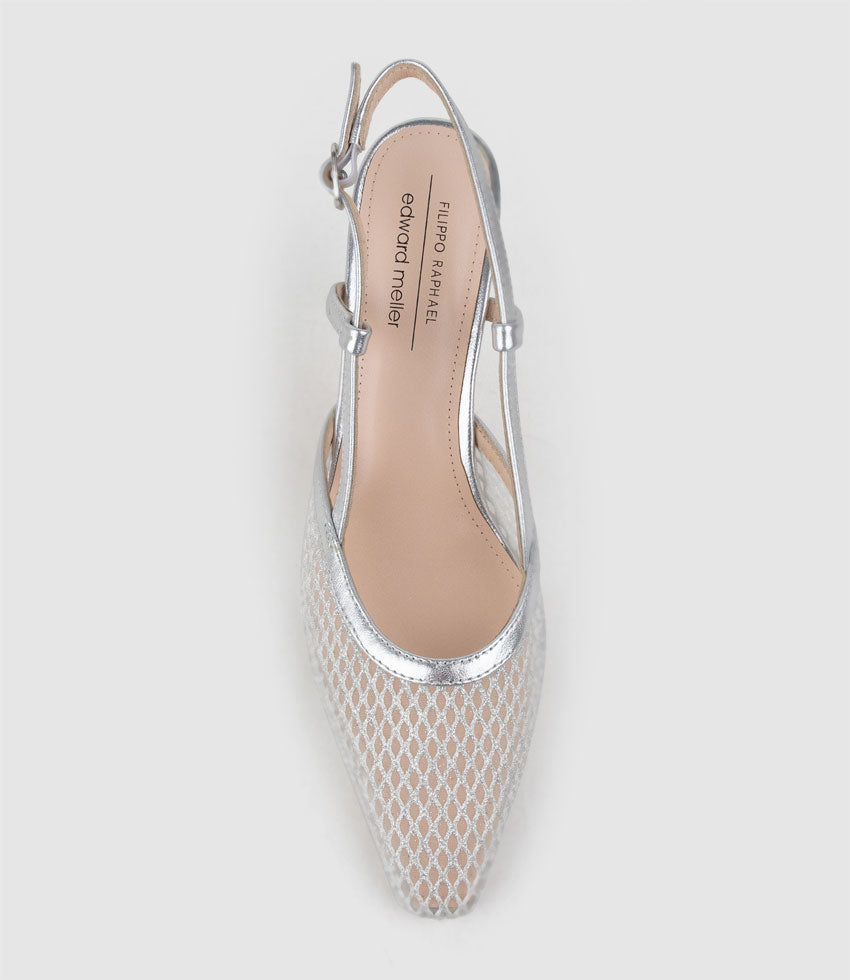FRIA Ballet with Hardware in Offwhite Patent - Edward Meller