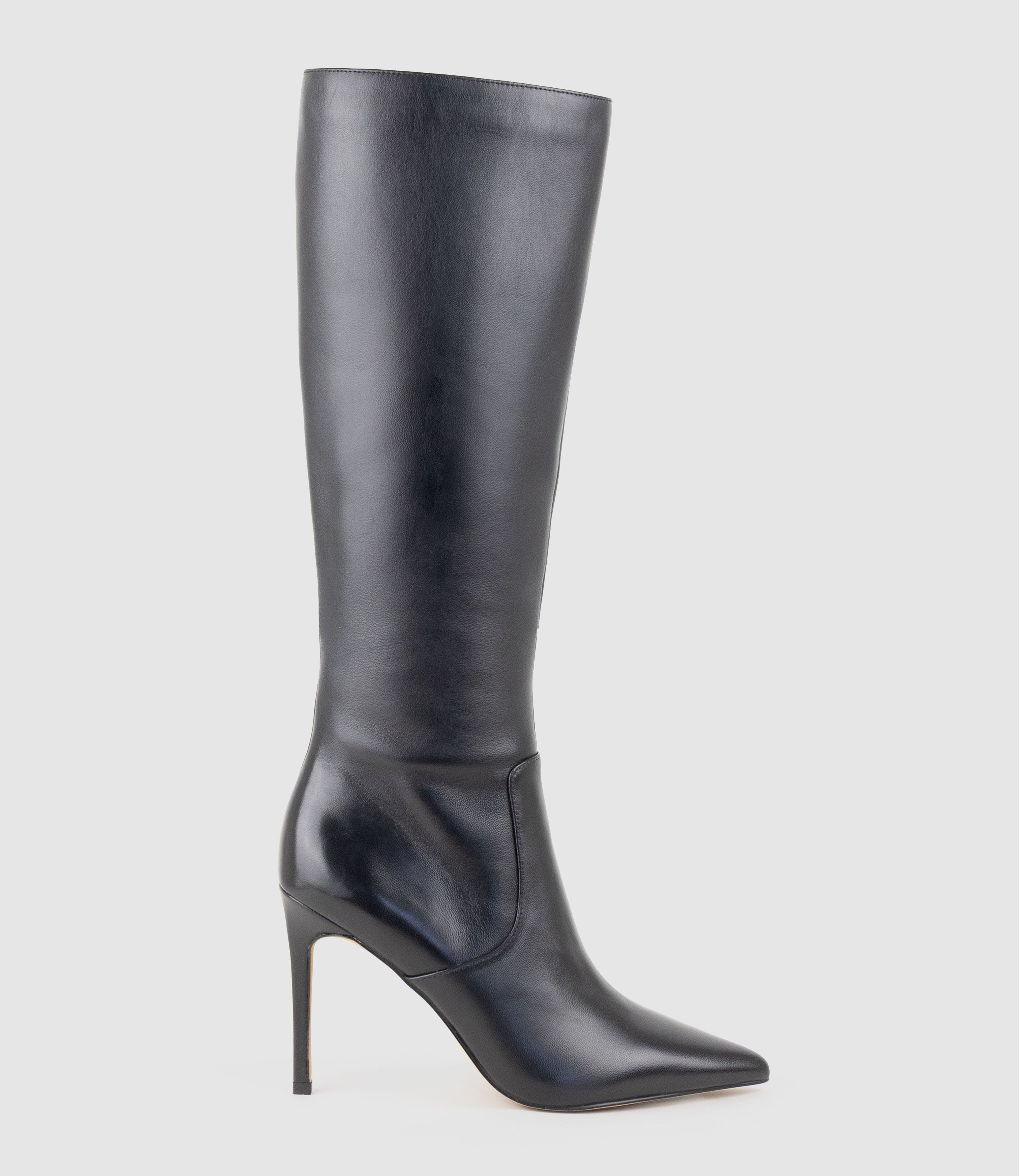 VALENTINA100 Stiletto Knee High Boot in Black