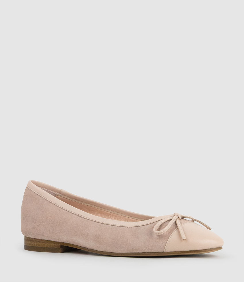 EASTON Cap Toe Ballet in Petal Suede - Edward Meller