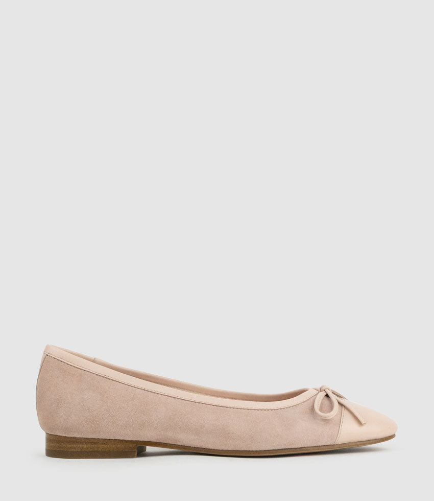 EASTON Cap Toe Ballet in Petal Suede - Edward Meller