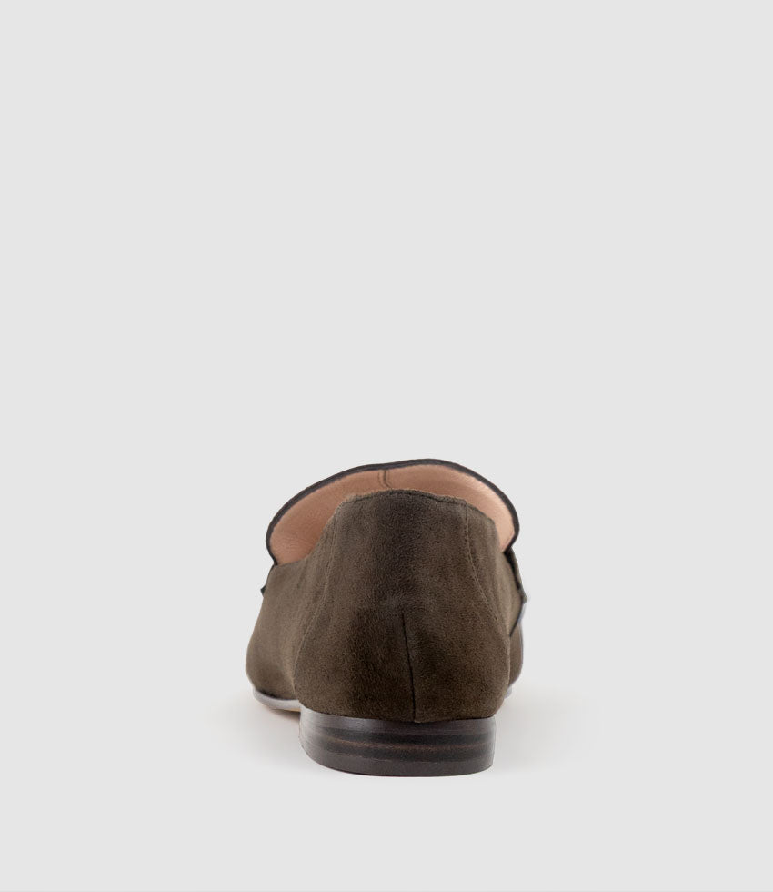 FAXON Loafer in Chocolate Suede - Edward Meller