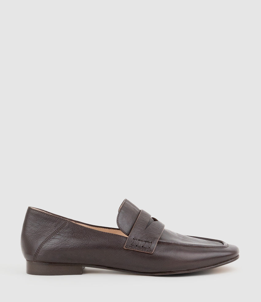 FINLAY Moccasin with Collapsible Back in Brown Calf - Edward Meller
