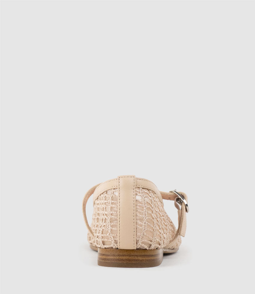 FRESIA Weave and Mesh Ballet in Nude - Edward Meller