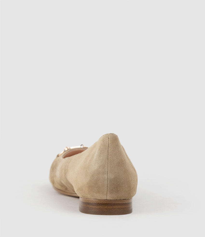 FRIA Ballet with Hardware in Cashew Suede - Edward Meller