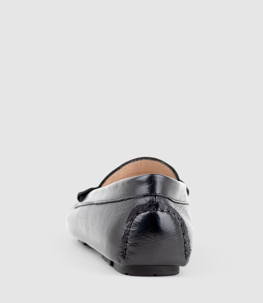 GRACEY Driving Moccasin in Black Calf - Edward Meller