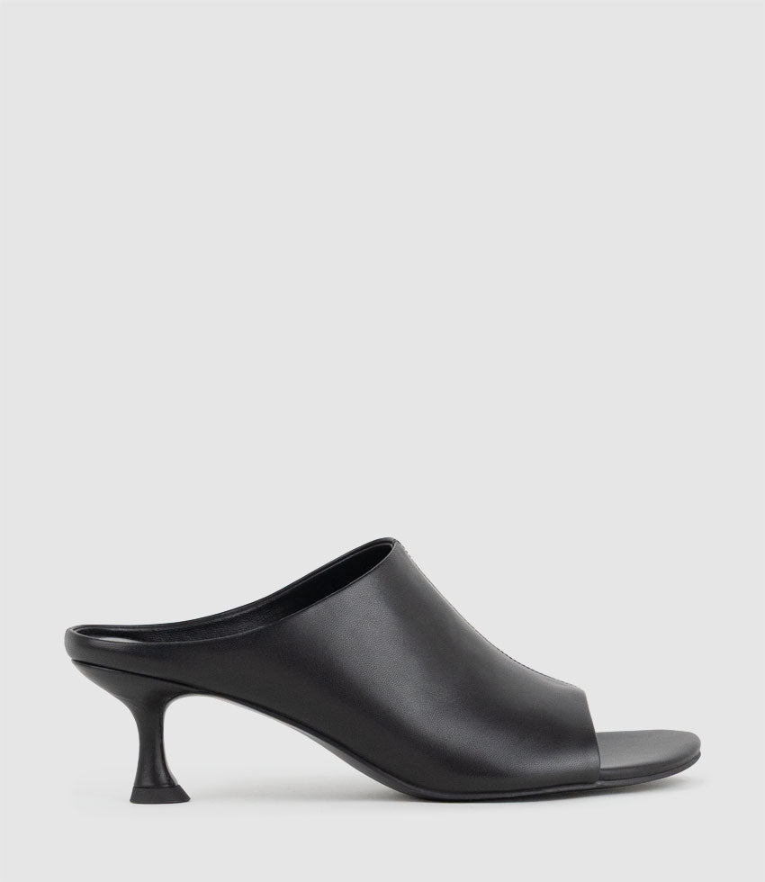 IRENA60 Heeled Mule in Black