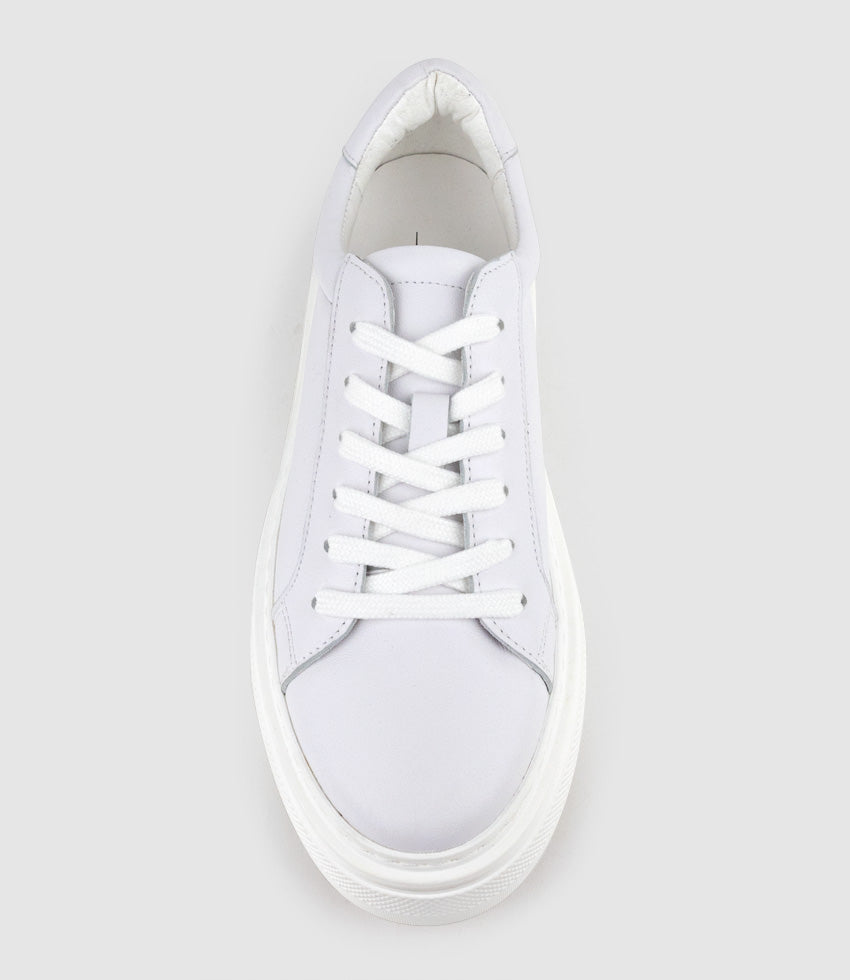 JAYCE Platform Sneaker in White - Edward Meller