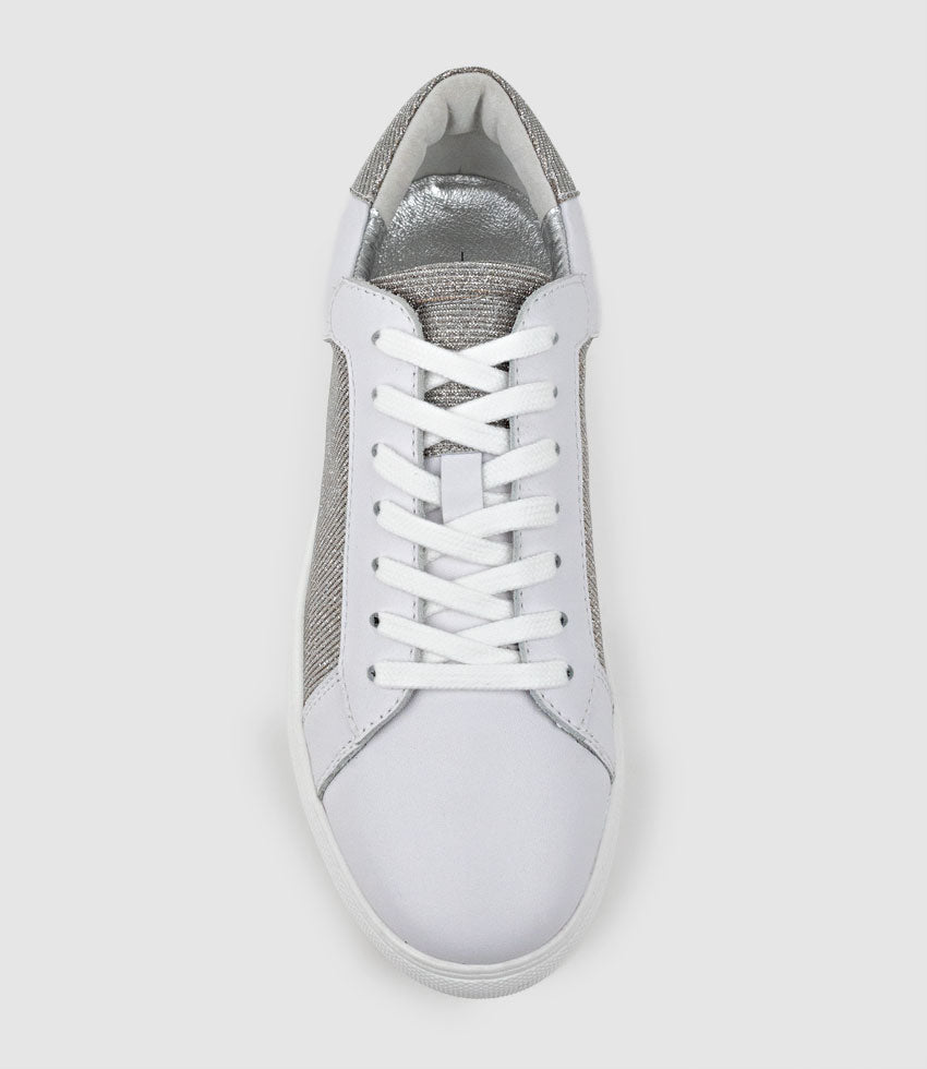 JUSTICE Sneaker with Panel in Silver Ritz