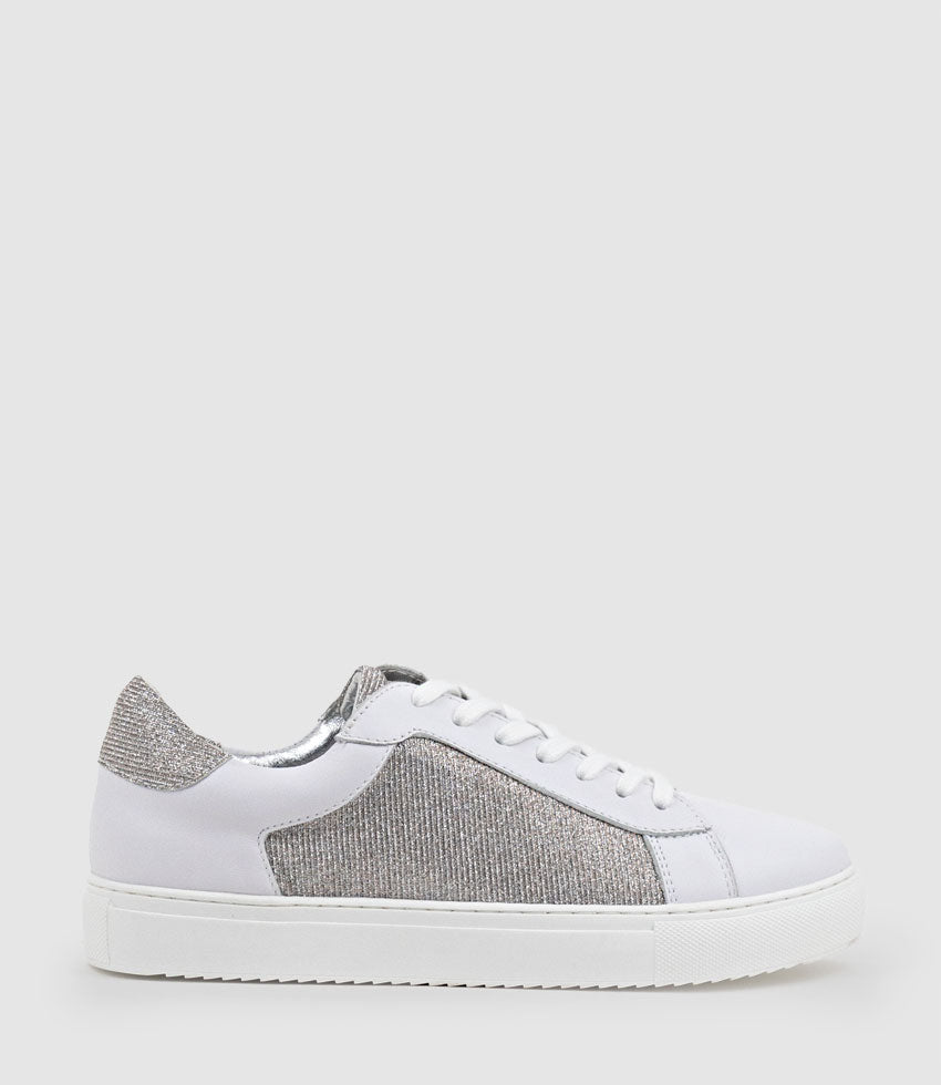 JUSTICE Sneaker with Panel in Silver Ritz