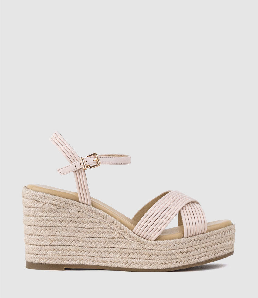 LASSO80 Tubed Strap Espadrille in Shell - Edward Meller