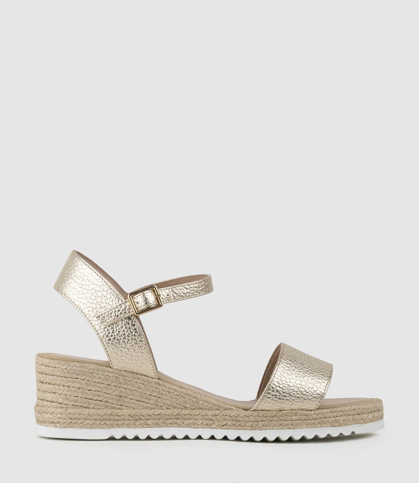 MINERA Single Strap Low Espadrille in Platino - Edward Meller