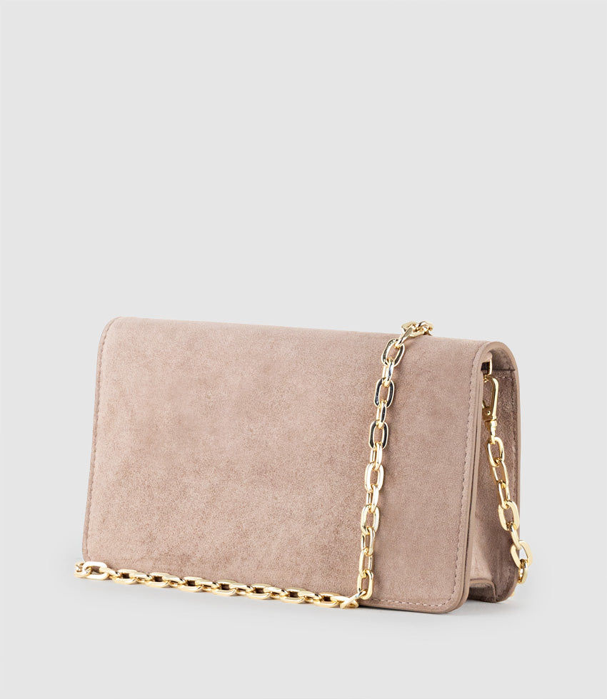 NYX Evening Bag in Nude Suede - Edward Meller