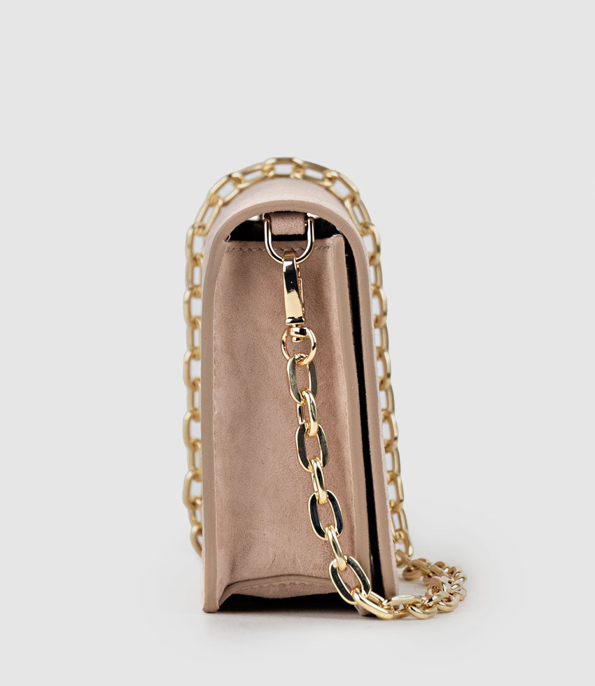 NYX Evening Bag in Petal Suede - Edward Meller