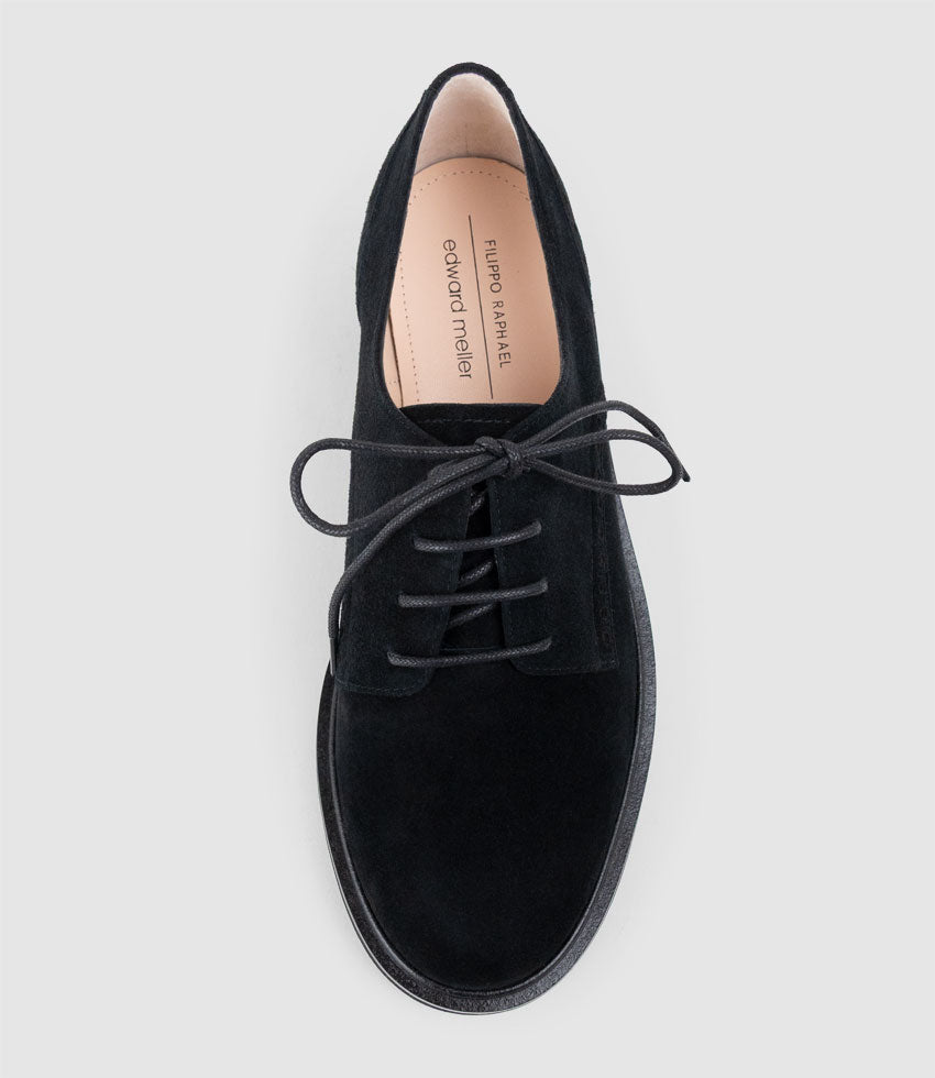 PAOLO Lace Up in Black Suede - Edward Meller