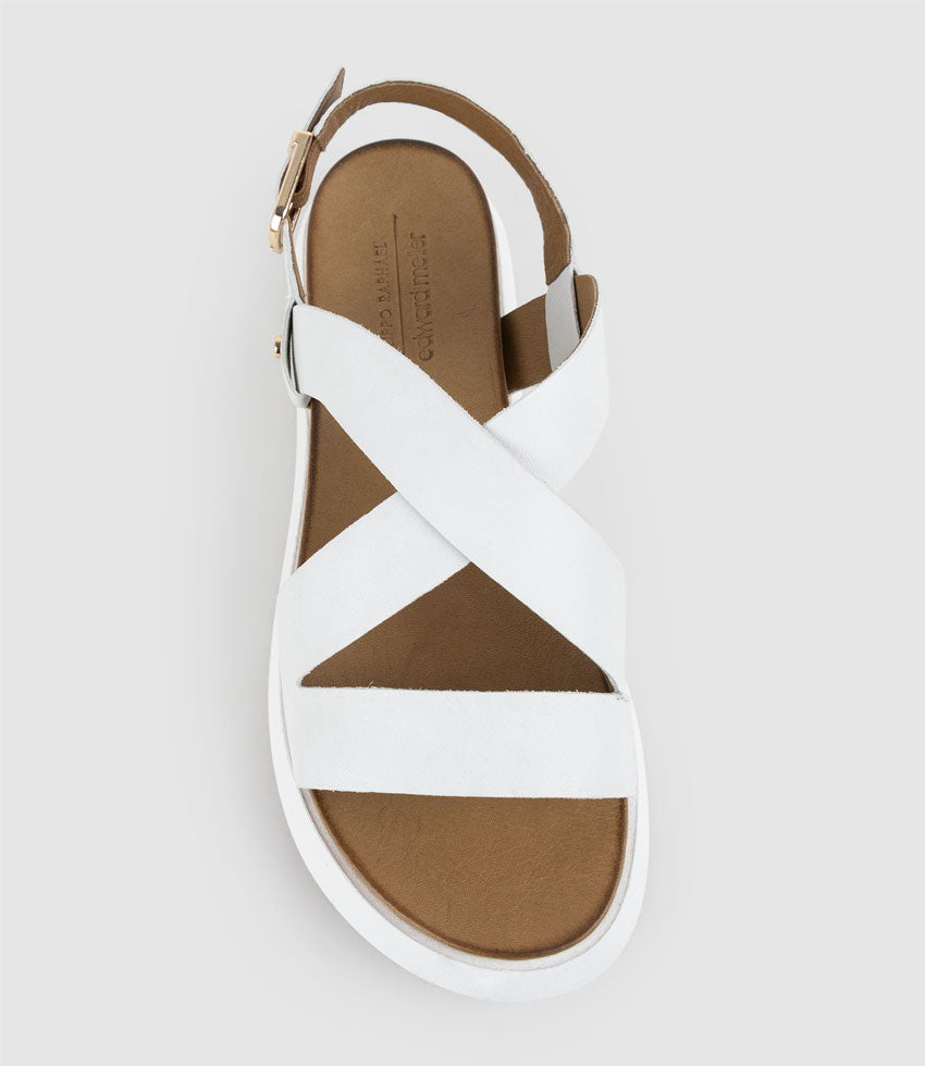 SARILLA Crossover Sandal on Unit in Offwhite - Edward Meller