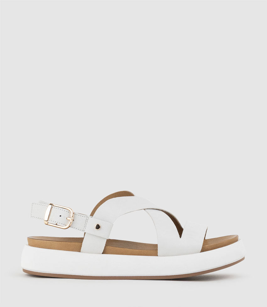 SARILLA Crossover Sandal on Unit in Offwhite - Edward Meller
