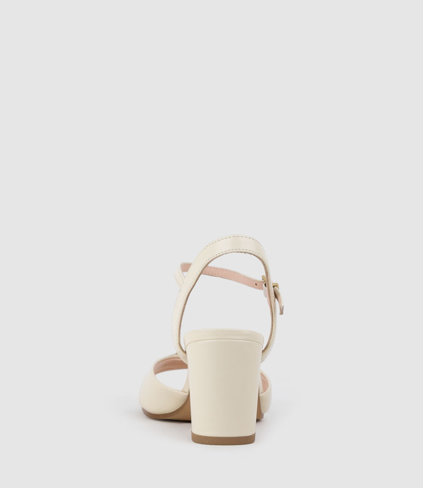 SATO65 Sandal with Trim in Bone Calf - Edward Meller