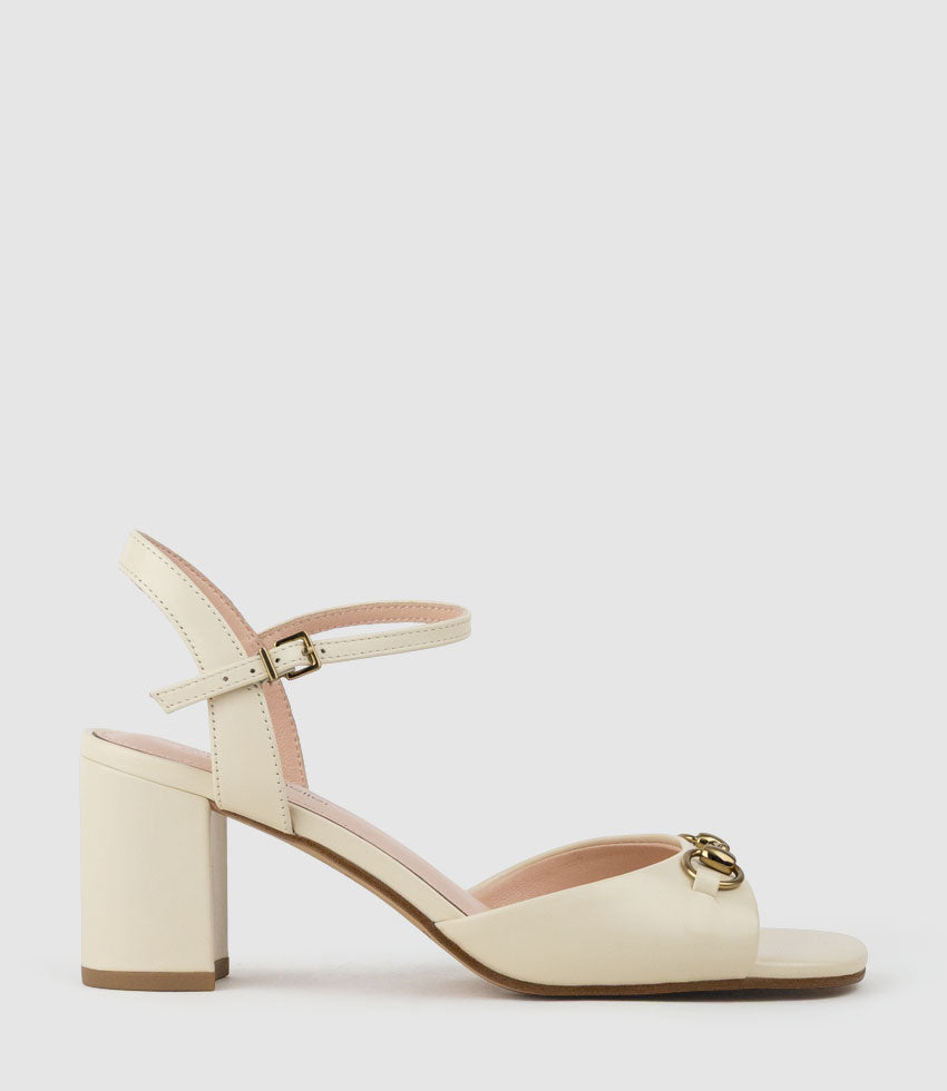 SATO65 Sandal with Trim in Bone Calf - Edward Meller