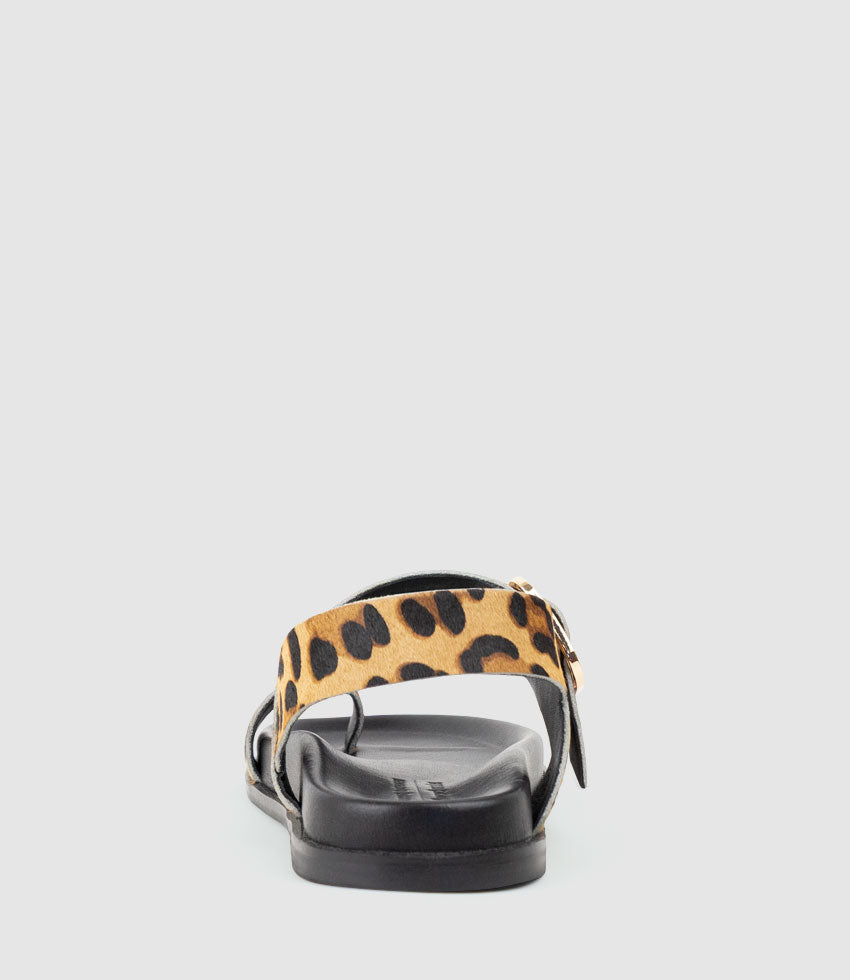TALE Asymmetrical Thong on Unit in Leopard Pony Hair - Edward Meller