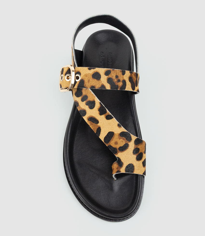 TALE Asymmetrical Thong on Unit in Leopard Pony Hair - Edward Meller