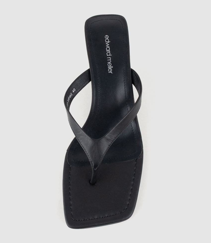TESLA60 Heeled Thong in Black