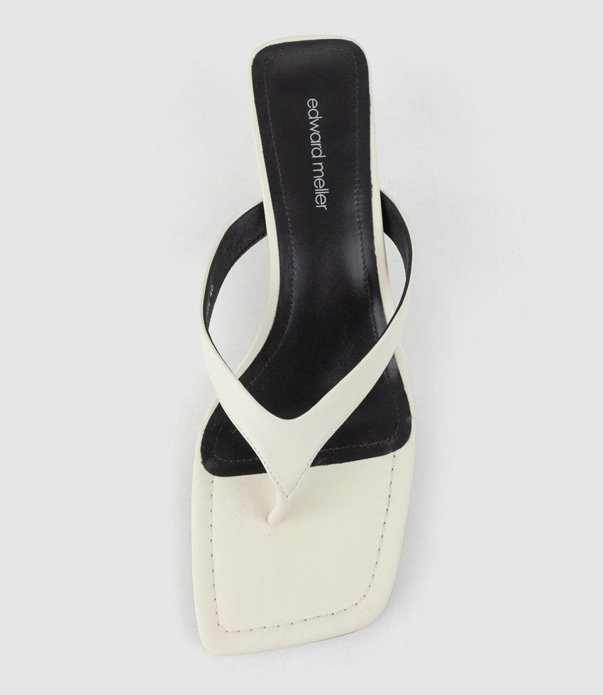 TESLA60 Heeled Thong in White