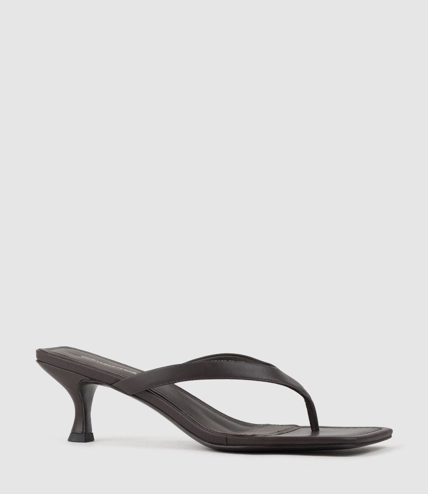 TESLA60 Heeled Thong in Coffee