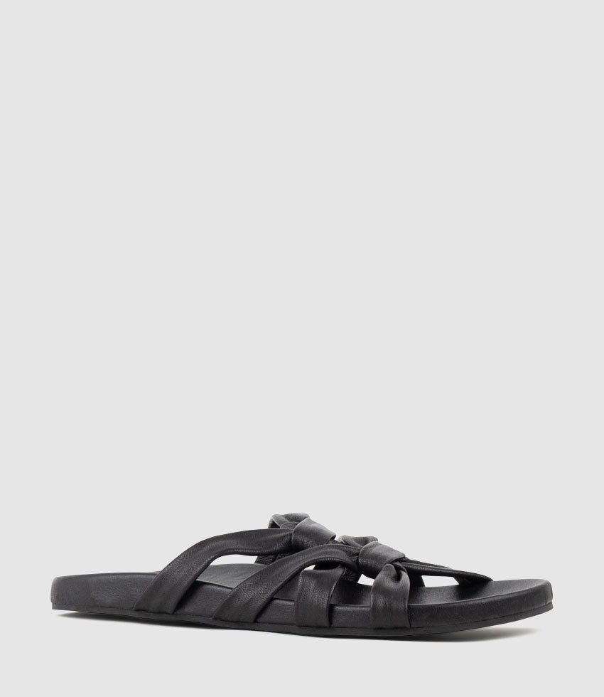 TOVIA Knot Slide in Black - Edward Meller