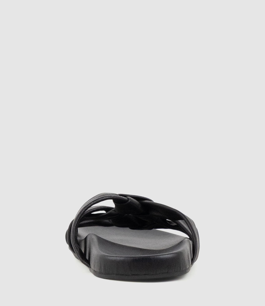 TOVIA Knot Slide in Black - Edward Meller