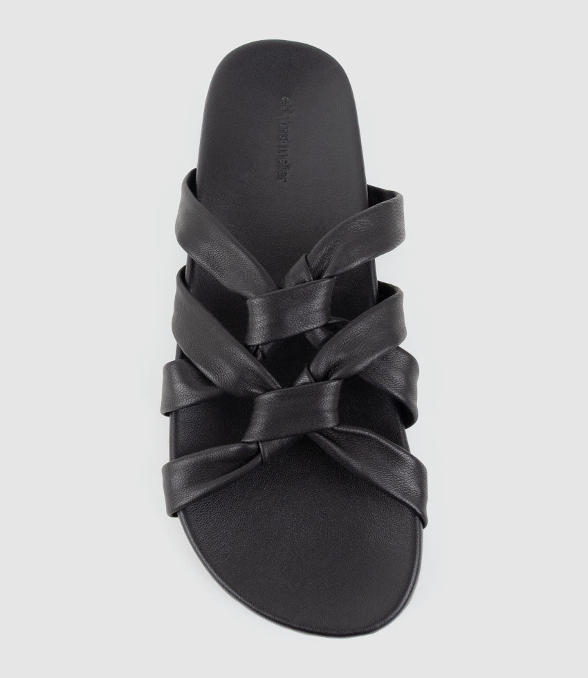 TOVIA Knot Slide in Black - Edward Meller