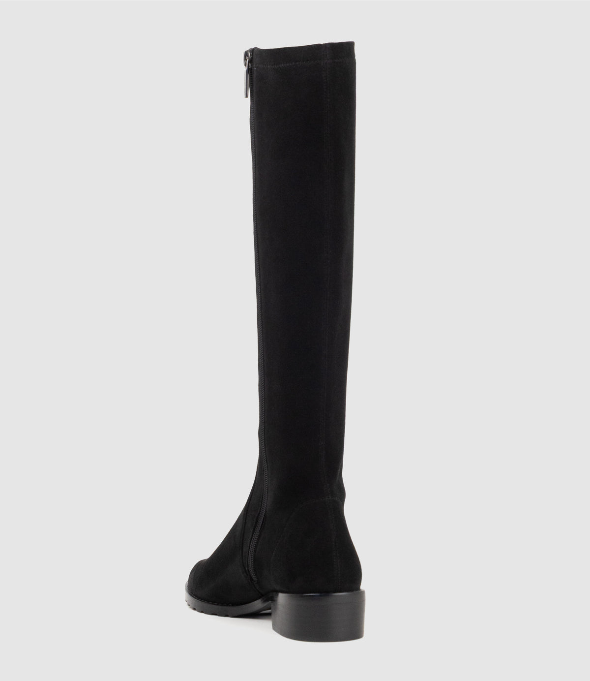 VIM30 Knee High Stretch Boot in Black Suede
