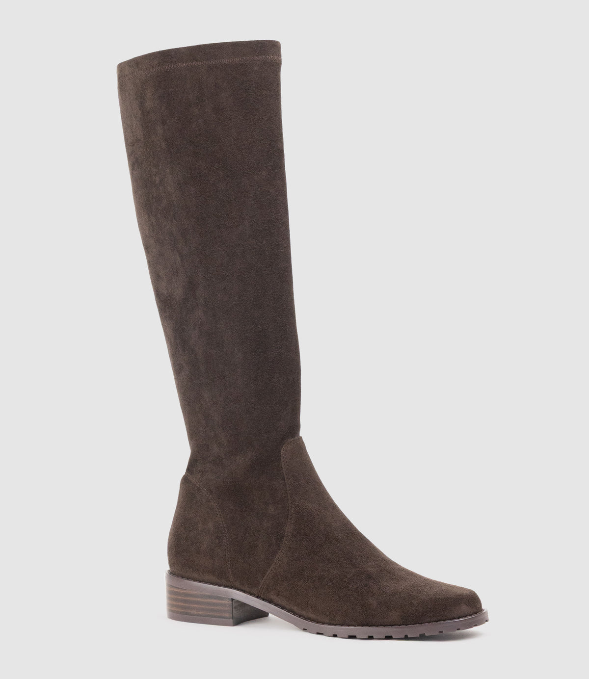 VIM30 Knee High Stretch Boot in Chocolate Suede