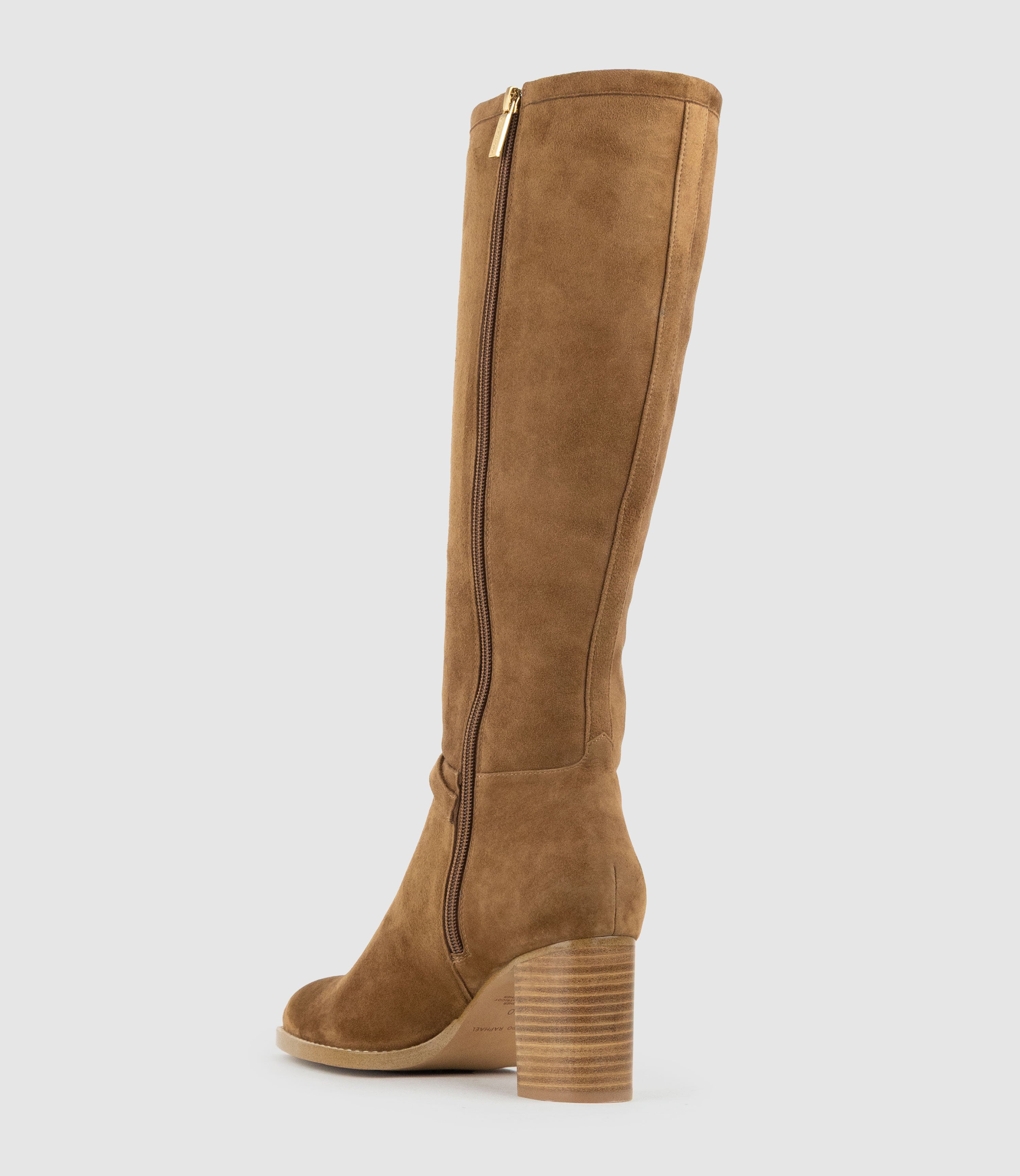 VIRTUAL70 Knee High Boot in Tan Suede - Edward Meller
