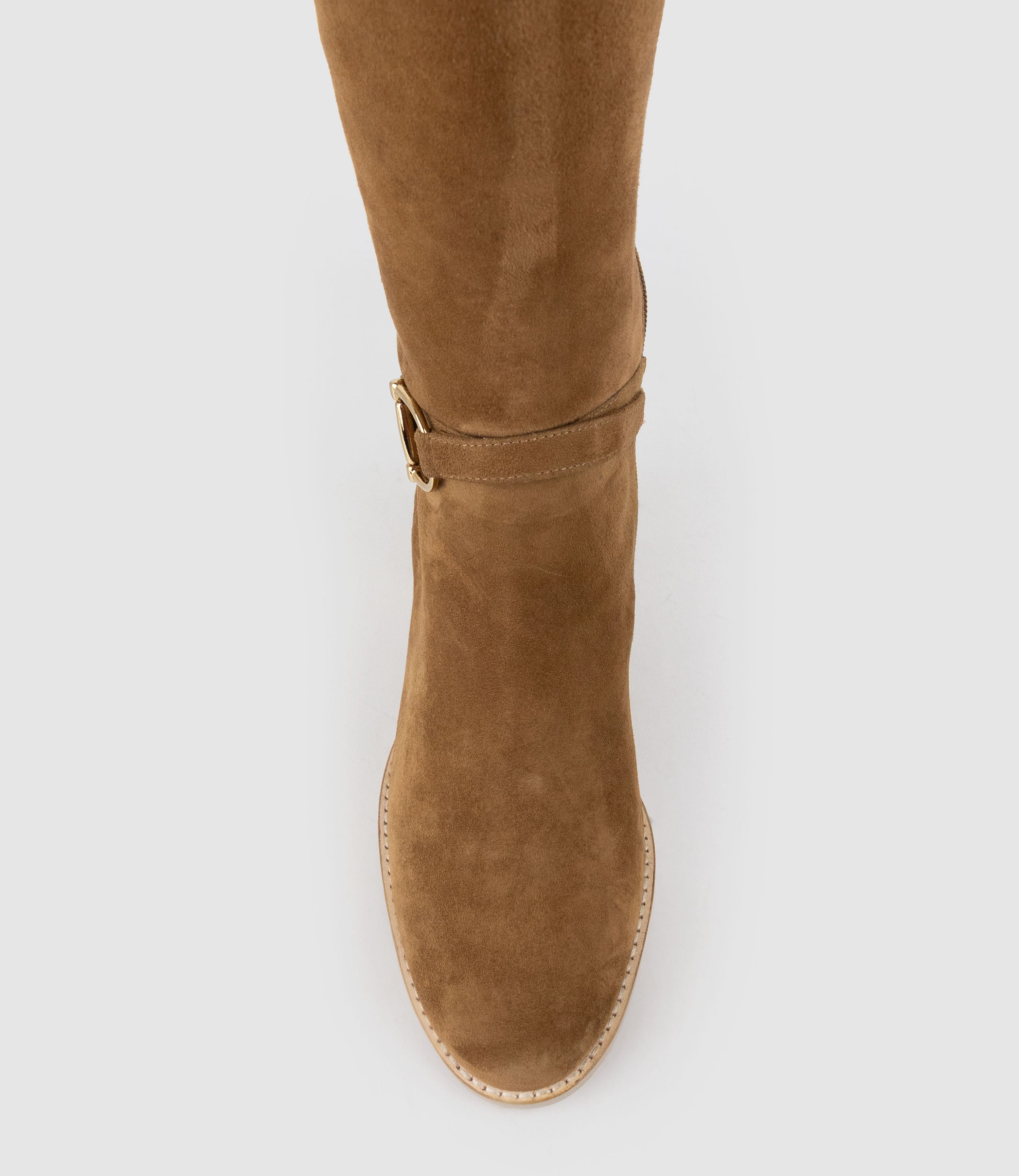 VIRTUAL70 Knee High Boot in Tan Suede - Edward Meller