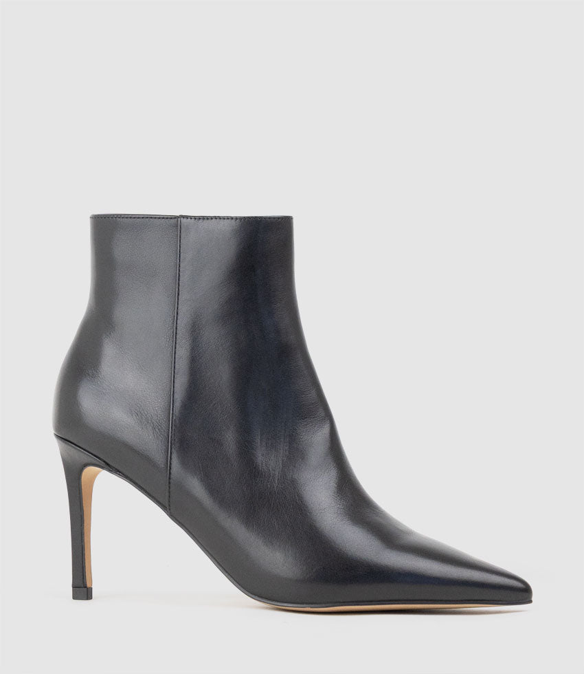ZYAIR85 Stiletto Ankle Boot in Black Calf - Edward Meller