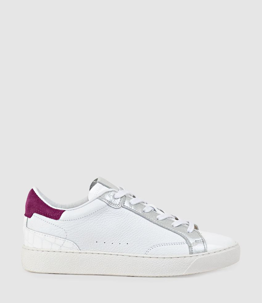 JOSETTE Sneaker with Accents in Patent Combo - Edward Meller