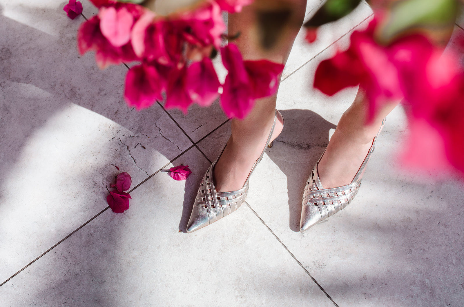 DAHLIA100 Posted Slingback Pump in Rosegold