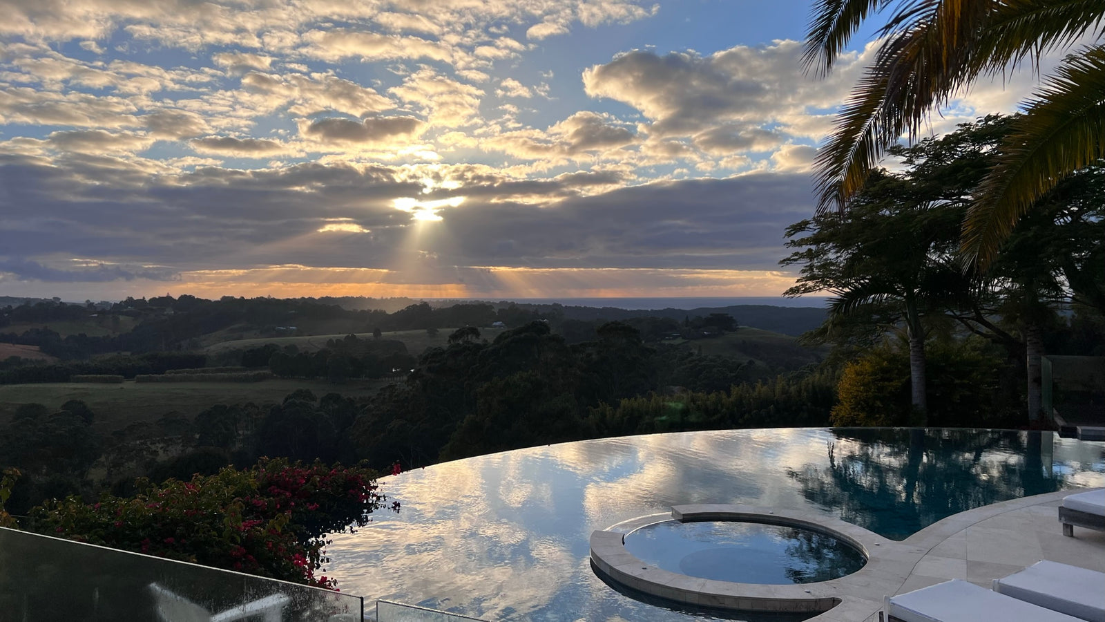 Sunset view on location