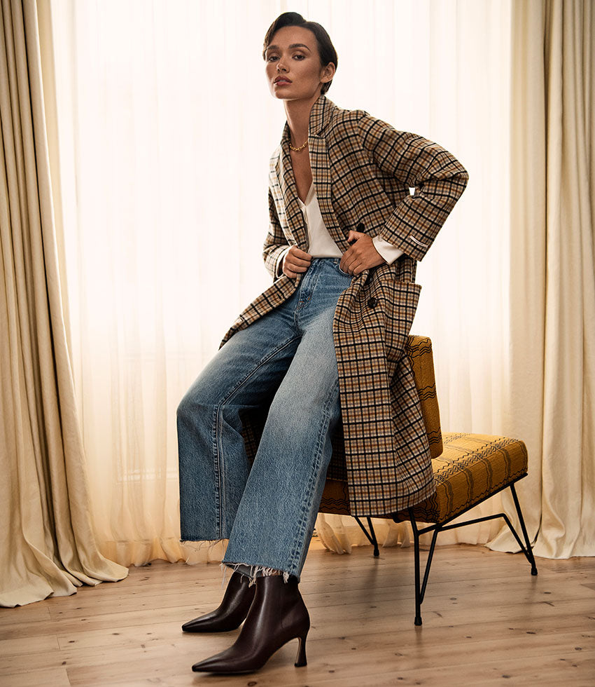 ZAINSLEY75 Chiselled Ankle Boot in Bordeaux Calf - Edward Meller