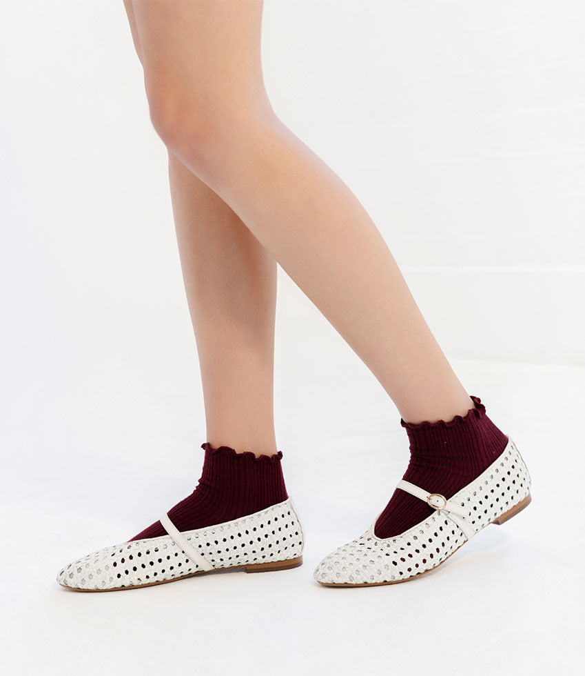 FALIN Woven Ballet in Offwhite - Edward Meller