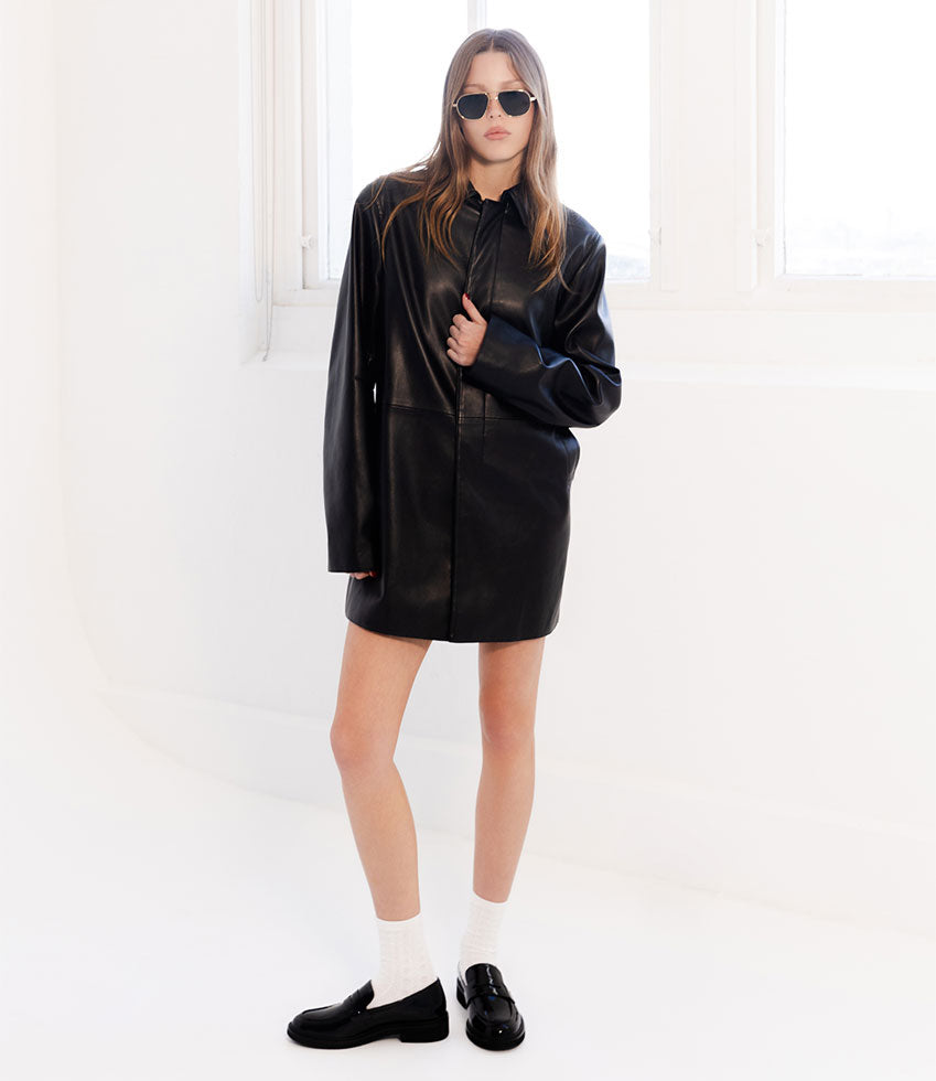 GALIA Loafer with Keeper in Black Patent