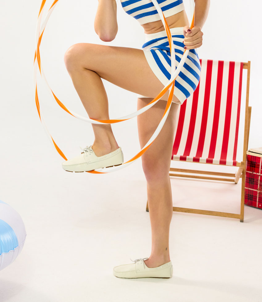 GANT Lace Up Moccasin in White