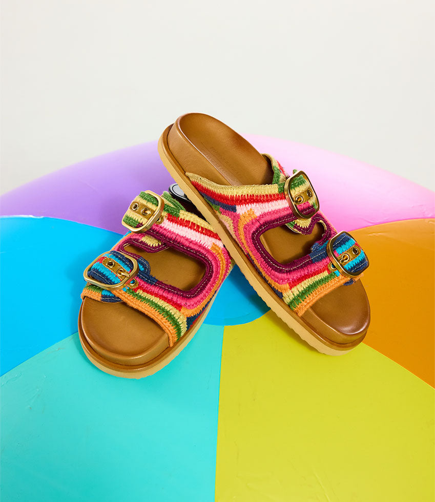 KROSS Woven Slide on Unit in Multicolour - Edward Meller
