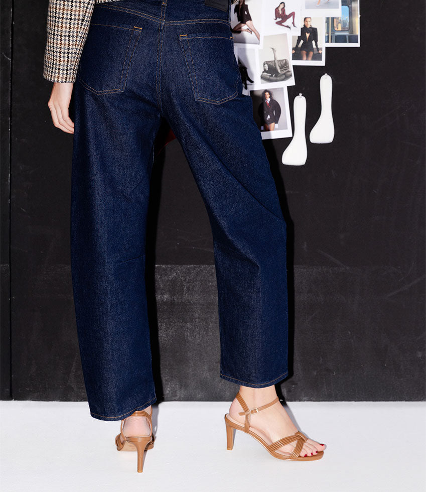 SIARA75 Gathered Knot Sandal in Tan