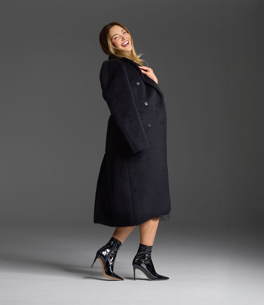 ZAHIR100 Stiletto Sock Boot in Black Patent - Edward Meller