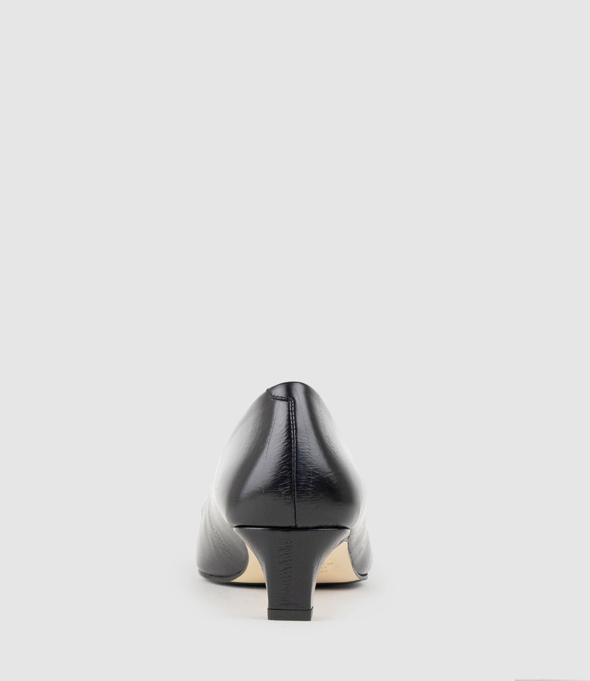 ADELE40 Pump with Square Ornament in Black Eel