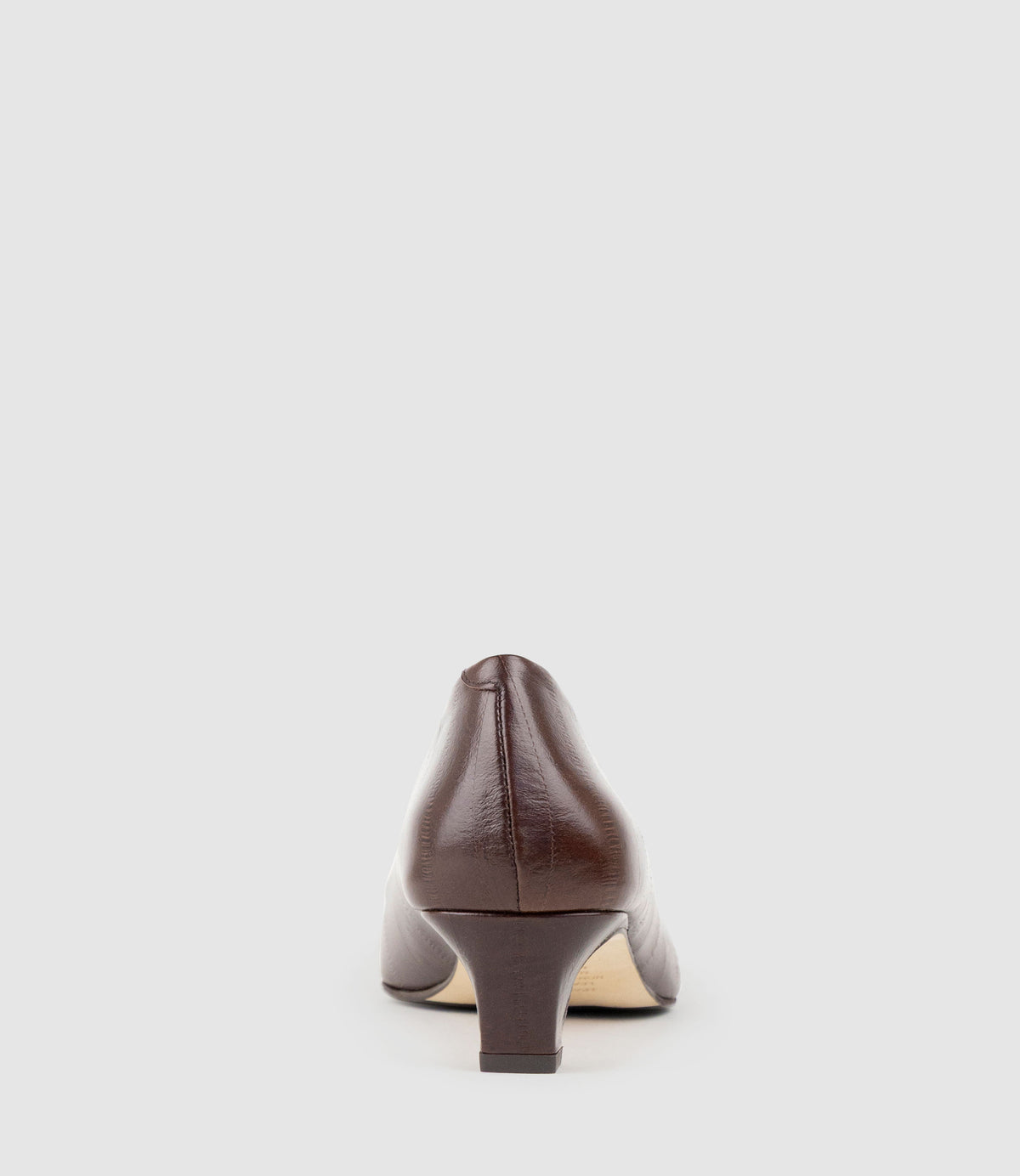 ADELE40 Pump with Square Ornament in Chocolate Eel