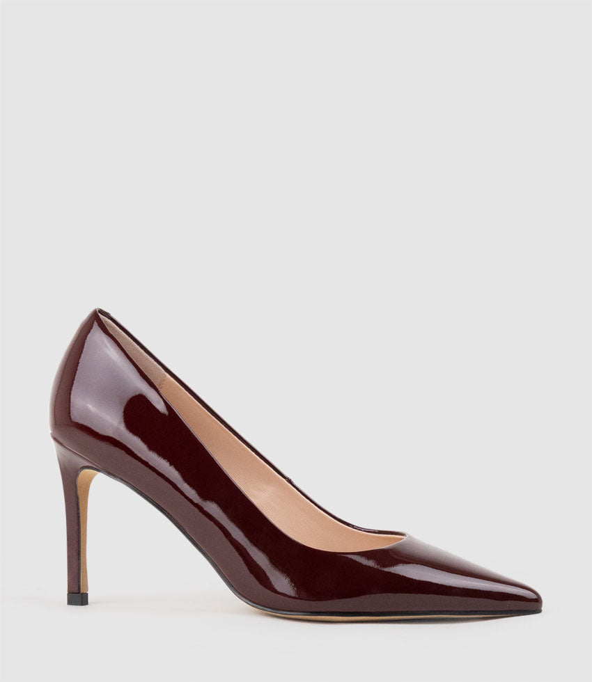 AISHA85 Pointed Pump in Wine Patent - Edward Meller
